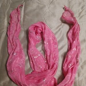 Pink Scarf with Sequins